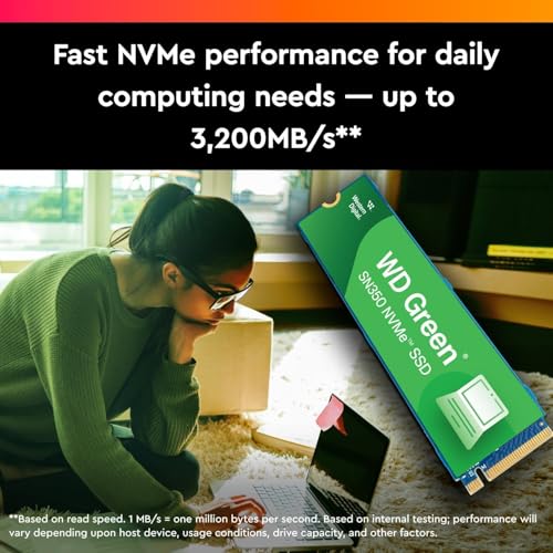Image of WD Green SN350 2TB NVMe SSD, M.2 2280 PCIe Gen3 x4, M-Key (OEM New)