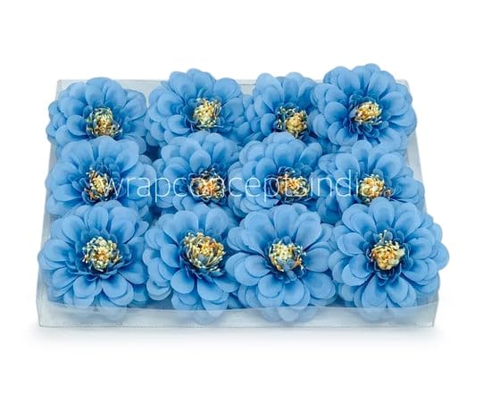 Image of WRAP Concepts Artificial Dahlia Flower Head for Home Decoration and Craft (Blue)