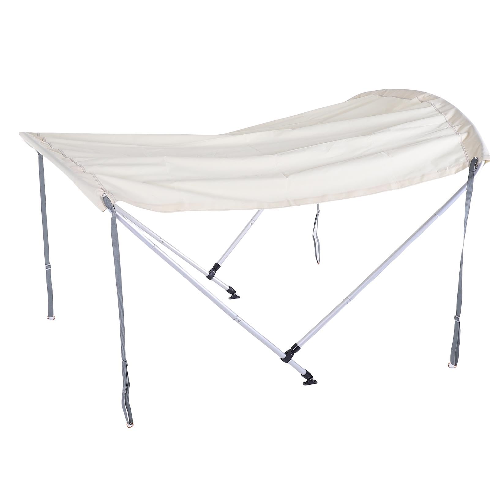 Haofy Toldo para Barco Marino con Marco de Aleación de Aluminio, Cubierta de Poliéster 600D, Ajuste Universal para Bote Inflable, Canoa, Kayak, Lancha Rápida