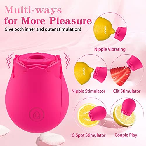 Vibrator Sex Toys for Women, Clitoral Stimulating Vibrator with 7 Intensive Modes, Rechargeable Waterproof Clit Nipple Stimulator G Spot Sex Toy for Solo Couple Adult Female by LVFUNCO (Rosy)
