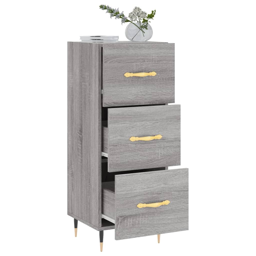 Credenze Cucina 34,5x34x90 cm Grigio Sonoma Legno Multistrato Moderna Buffet Struttura Robusta Armadietto Versatile Mobile Laterale Sala da Pranzo Piano Robusto e Stabile per Piante