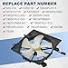Engine Radiator Cooling Fan Assembly Replacement for Honda Civic 2001-2005 HO3115115 620-219 9599445 FA70118 Right Side Black