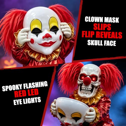 Scary Halloween Animatronics Clown Decoration for Haunted House Party Decor - image 2