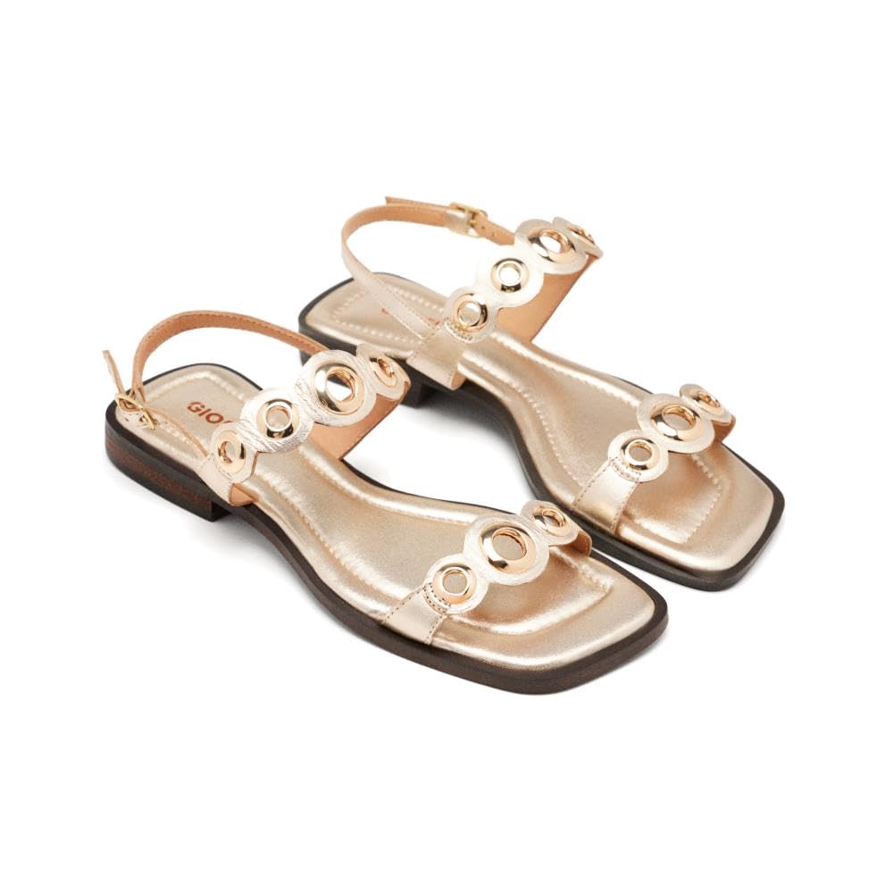 GIOSEPPO Siren, Women's Flat Sandals, Platinum, 39 EU, Platinum, 7 UK