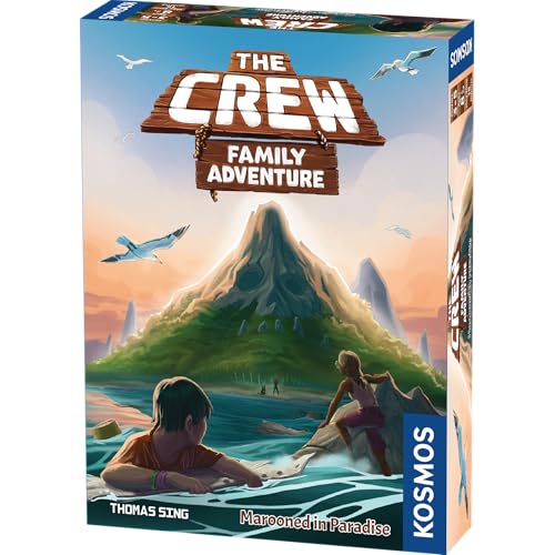 Image of The Crew: Family Adventure - Marooned in Paradise: THE Crew - Family Adventure | Thames & Kosmos | Cooperative Card Game | Family Game Night | Ages 8 & UP | 2-5 Players | 15 Minute Playtime