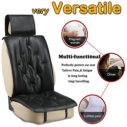 Big Ant Car Seat Cushion,PU Leather Auto Seat Cover Pad Pain Relief Cushion for Car Driver Seat Office Chair Home Use,Universal All Seasons 1pc - Thumbnail 4