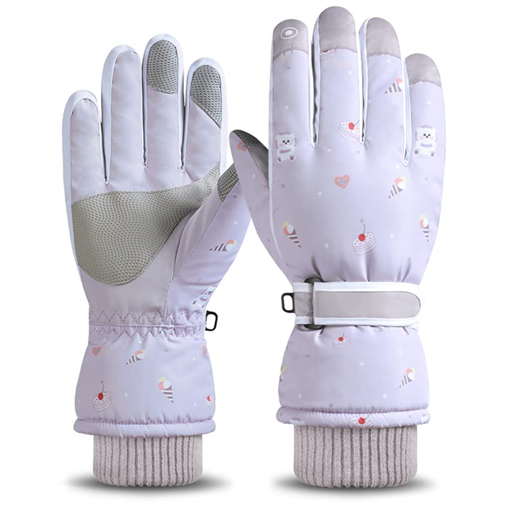 Dsgzkk Gloves,Winter Warm Ski Gloves Waterproof Full Finger Gloves Driving Fleece Lined Glove for Motorcycle Driving