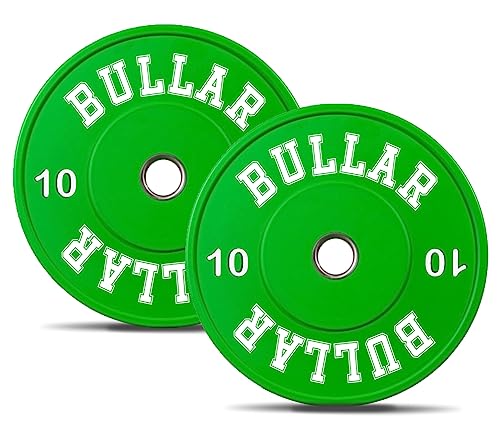 Image of BULLAR Olympic Color Rubber Bumper Plates Weightlifting Gym spare plates (20 KG SET (10KGX2))