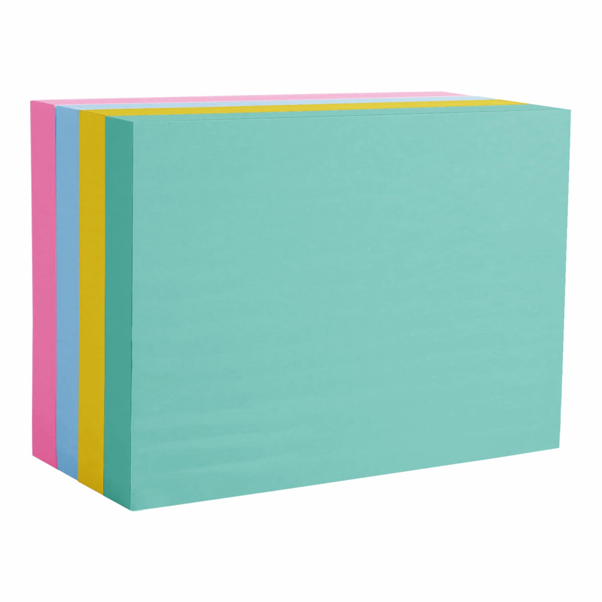 M1SS 5 x 7 Inches Card Stock 250GSM Thick Paper Pastel Colour Card Pack with 5 Multicolours, Ideal for Art and Craft, Office and Stationery, Notecard Use – 100 Sheets