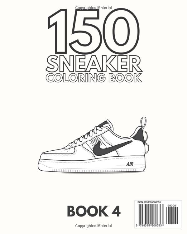 150 Sneaker Coloring Book For Kids And Adults BOOK 4:: The Best Sneakers (150 Image Sneaker Coloring Books) image 3