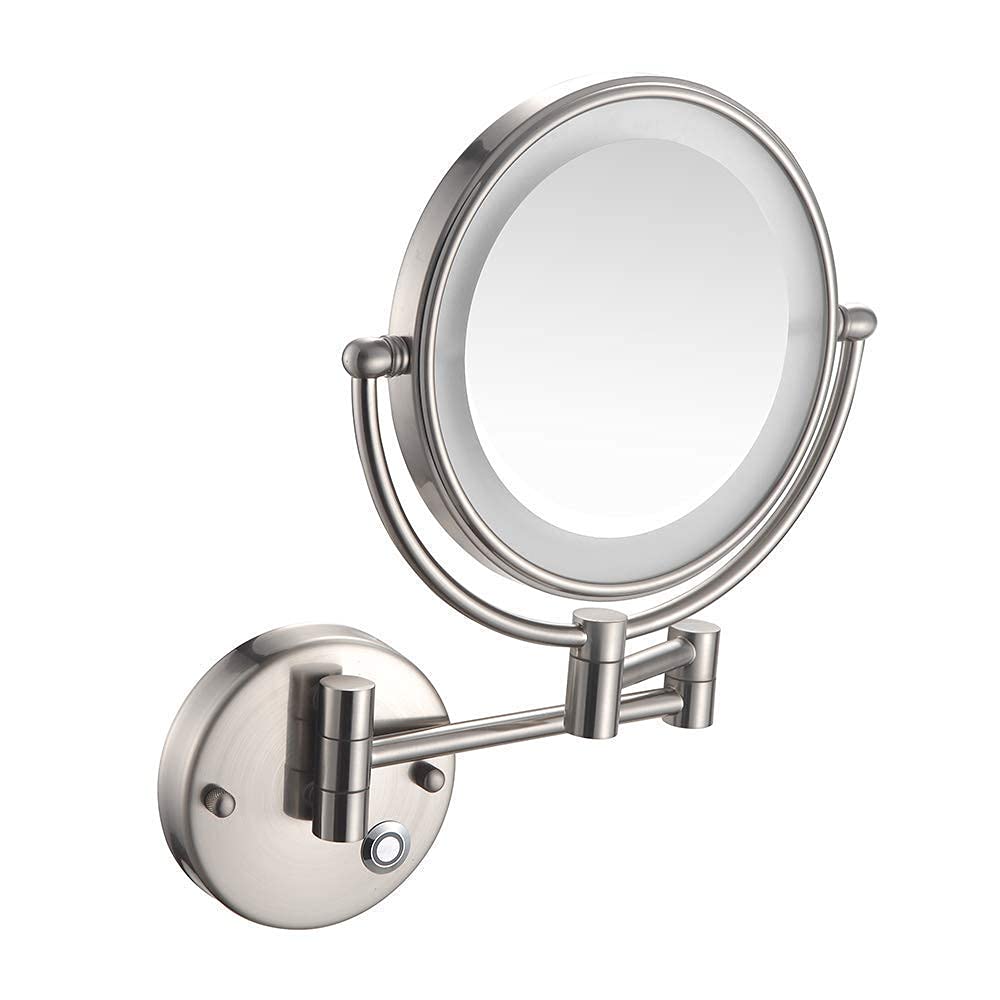 Miroir de maquillage mural extensible pour corriger les défauts d'éclairage