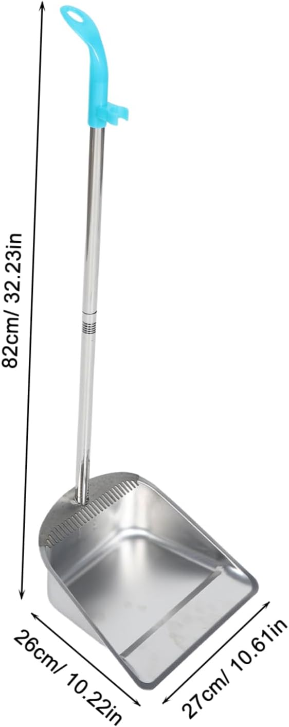 Stainless Steel Dustpan Handle Heavy Duty Scooper for Household and Industrial Use for Efficient Dust and Debris Cleaning Large Capacity Design for Easy Maintenance