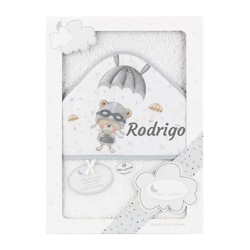 Danielstore Capa de Baño Bebe Personalizada con Nombre Bordado, Toalla Bebé Recién Nacido, Toalla con Capucha Algodon 100% Nombre Bebé Bordado