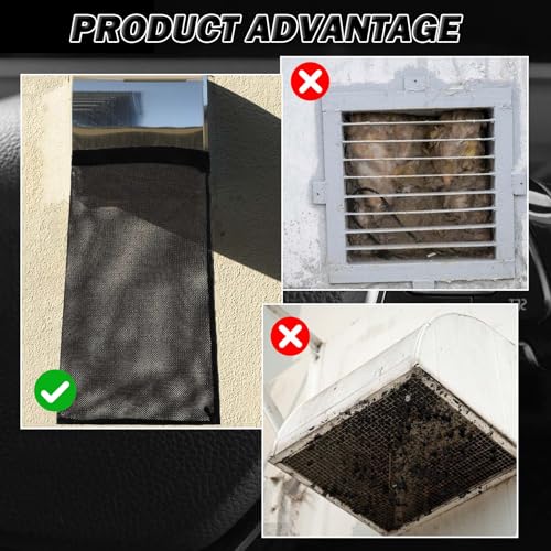 Image of Lint Catcher Bag，3 Pcs Outdoor Lint Catcher for Dryer Vent for Vac Attachment Dryer Vent Mesh Outside Trap Cleaning Tool