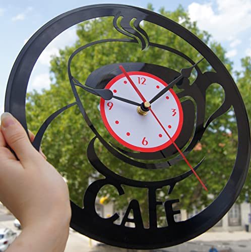 Horloge Vinyle Café authentique 33 Tours au design sculpté - 4