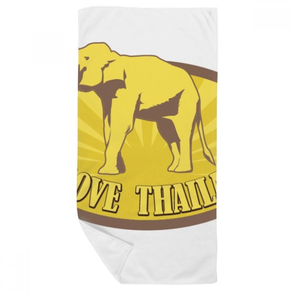 Serviette de bain Thaïlande éléphant 35x70cm multicolore douce