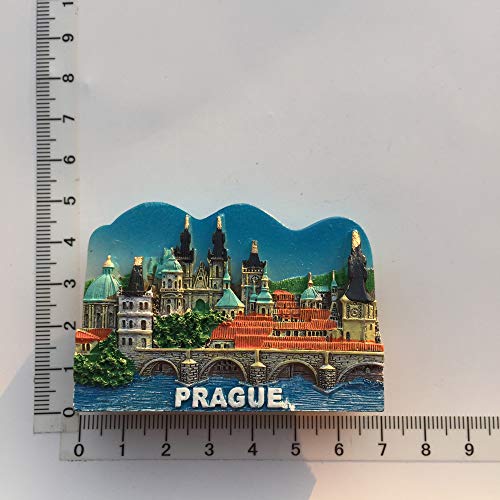 Imán para refrigerador 3D Prague Czech resina miniatura 6