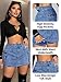 ELLEVEN Mini Cargo Skort for Women High-Stretch Denim Short Y2K Low Waist Women's Jean Skirt Casual Trendy Summer Skort with Pockets Going Out Denim Blue Medium