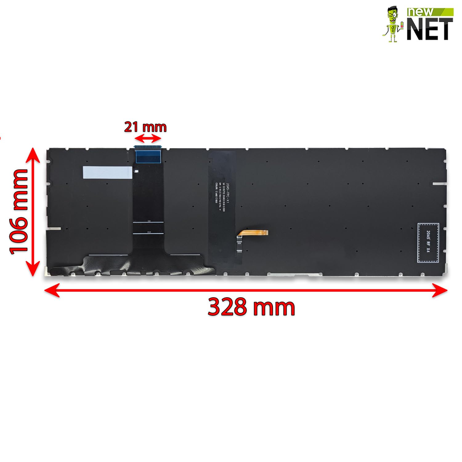 new net - Tastiera Compatibile con Notebook HP ProBook 450 G8, 450 G9, 455 G8, 455 G9, 650 G8 [Senza Frame - Colore Tasti Nero - Retroilluminata - Layout ITA]