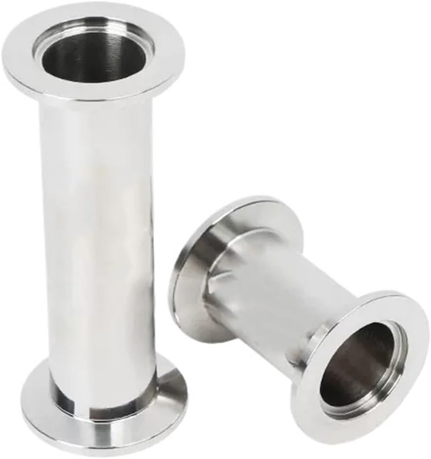 KF16 KF25 KF40 KF50 Vacuum Straight Pipe 304 Stainless Steel Flange Quick Match Fixture Straight Pipe Fittings 40-200mm Length(40mm,KF16)