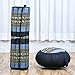 Leewadee Meditation Cushion Set – 1 Round Zafu Meditation Pillow and 1 Square Roll-Up Zabuton Meditation Mat, Pillows Bundle Filled with Kapok, Blue