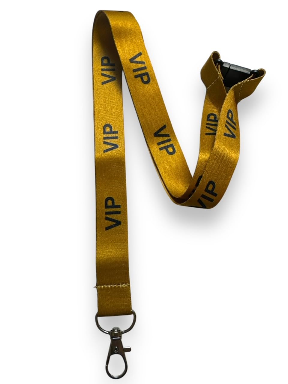 VIP Lanyard/Badge Holder with Safety Breakaway, Gold (20)
