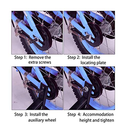 Training Wheels For Bike Compatible For Bikes Of 12 Inch Flash Mute Wheel (Black) #TOP4