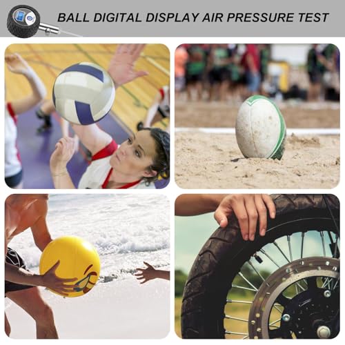 Inflador de bomba de bola con lector PSI preciso y pantalla digital para neumáticos 3