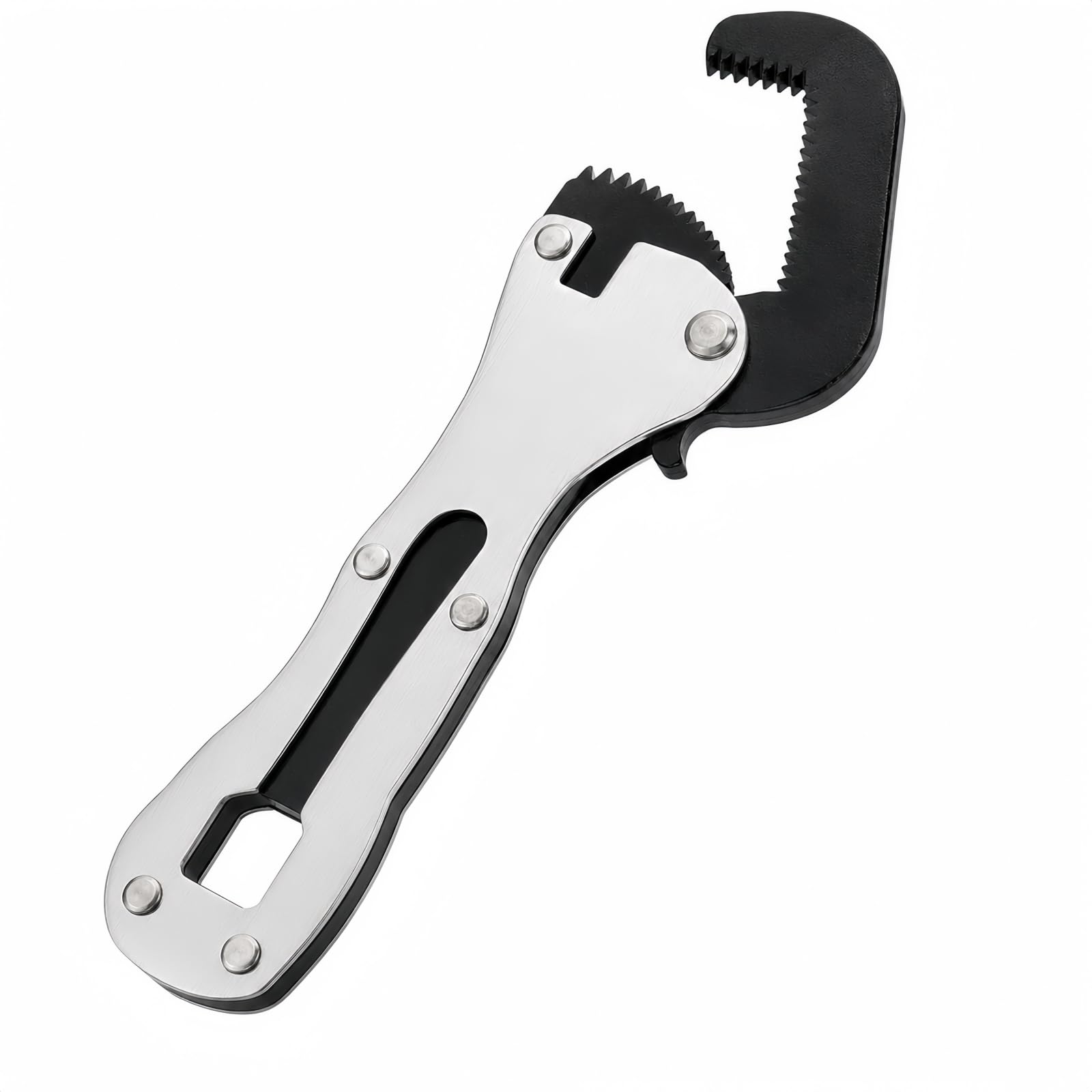 Juyjwd Silver Micro Self Adjusting Wrench Multifunctional Spanner With Screwdriver