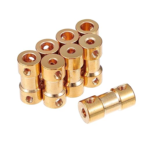 MUCKLILY 8pcs DIY Model Shaft Coupling Brass Connector 3mm-5mm for Model Car Airplane Shaft Coupler