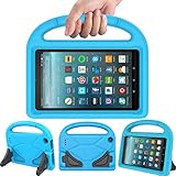 LEDNICEKER Kids Case for Fire 7 2017 - Light Weight Shock Proof Handle Friendly Convertible Stand Kids Case for Fire 7 inch Display Tablet (2017 Release), Blue