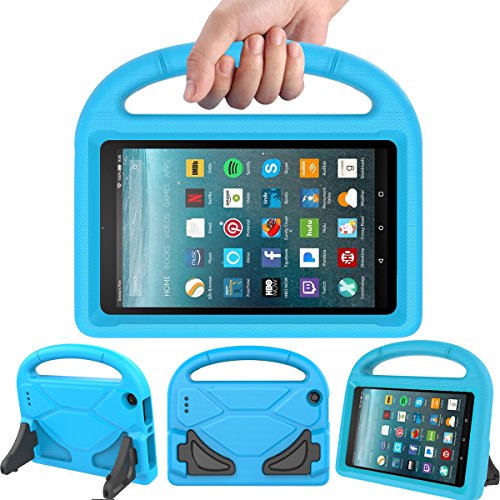 LEDNICEKER Kids Case for Fire 7 2017 - Light Weight Shock Proof Handle Friendly Convertible Stand Kids Case for Fire 7 inch Display Tablet (2017 Release), Blue