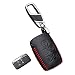 Genuine Leather fob Key Cover for Jaguar Accessories Keychain fit Xf XE XJ F-PACE XFJ i-pace 4 Freelander 2 Key Chain case Holder Shell Bag (5buttons)