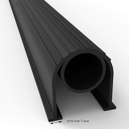 Miniatura 3 de Sellos inferiores para puerta de garaje, resistentes a la intemperie, sellado de umbral de alto rendimiento, junta de goma EPDM, color negro,