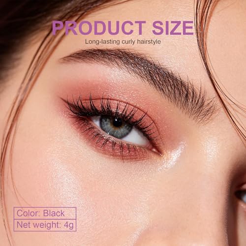 JNGBJBL JNGJBL Iron Wand Mascara, Metal Wand Mascara, Waterproof Black Mas-cara for Volume & Length, 5D Curling, Smudge-Proof, Clump-Free, Long-Lasting Lash Definer 1PC