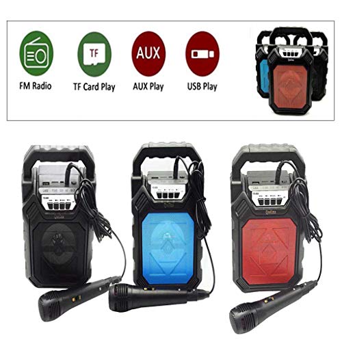 Baoblaze Alto-falante Bluetooth Sem Fio Ao Ar Livre Com Caixa De Som HIFI De Subwoofer De Microfone