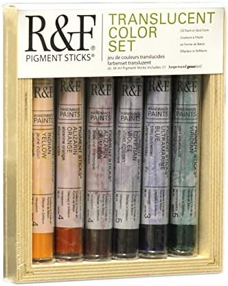 R&F Handmade Paints 2960 Oil Pigment Stick Set of 6 Colors Translucent Colors