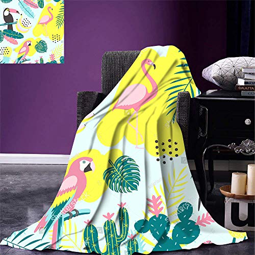 Couverture Sherpa Flamingo épaisse contre le froid au bureau et à la maison