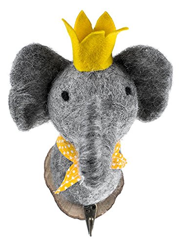 Kleiderhaken Elefant Garderobe Wandhaken Haken Anhänger Hakenleiste Schleife