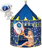🚀【Besonderes Geschenk】Das faltbare Raumschiffzelt ist ein besonderes Geschenk für Jungen und Mädchen, die davon träumen, Astronaut zu werden. Das Innere des Kinderspielhauses ist geräumig und komfortabel, wo die Kinder ihren eigenen privaten Platz haben können, um sich zu unterhalten, zu lesen und zu entspannen.