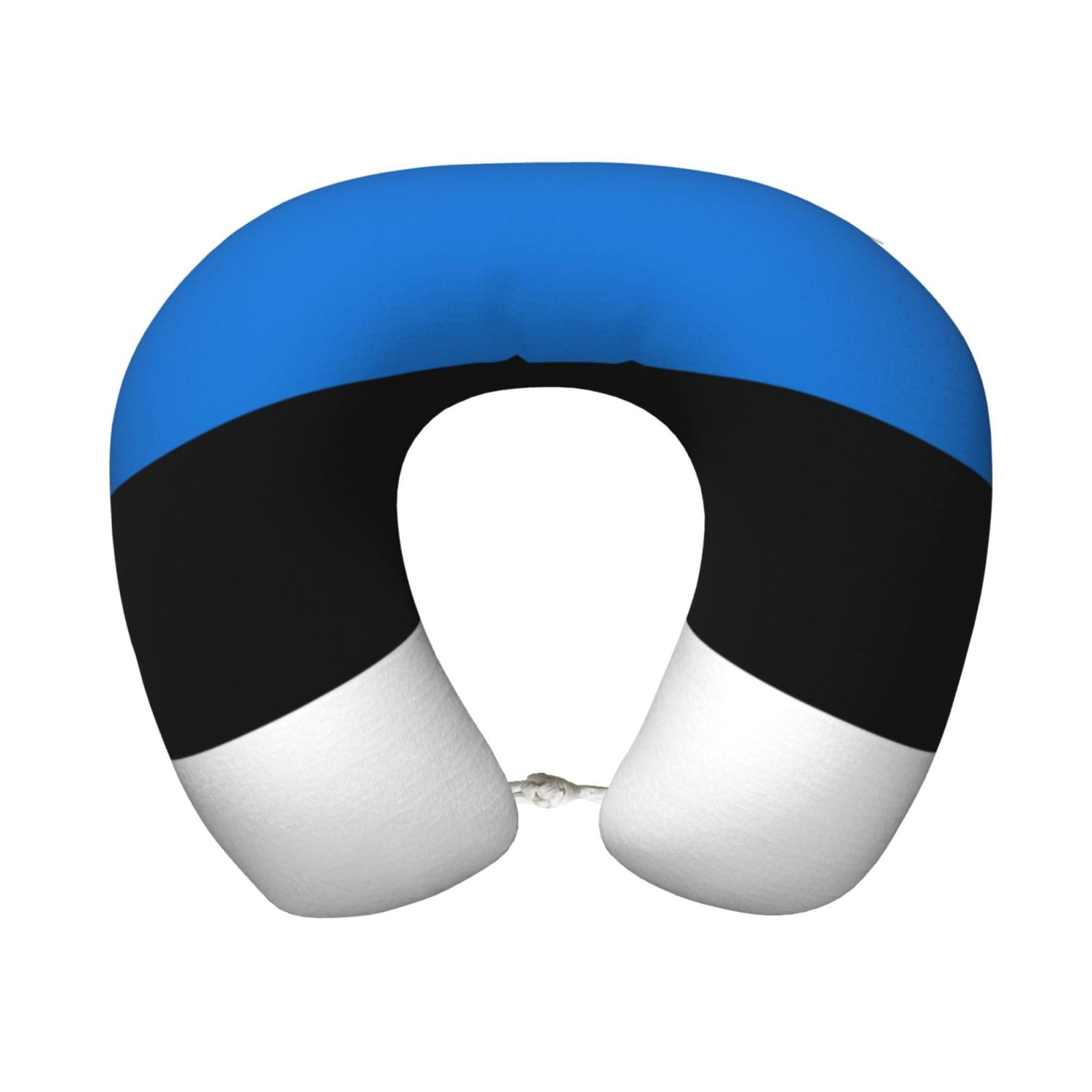 peiyeety Flag of Estonia Print Custom U-Shaped Pillow,Memory Foam Cervical Neck Travel Pillow,for Home,Camping,Travelling