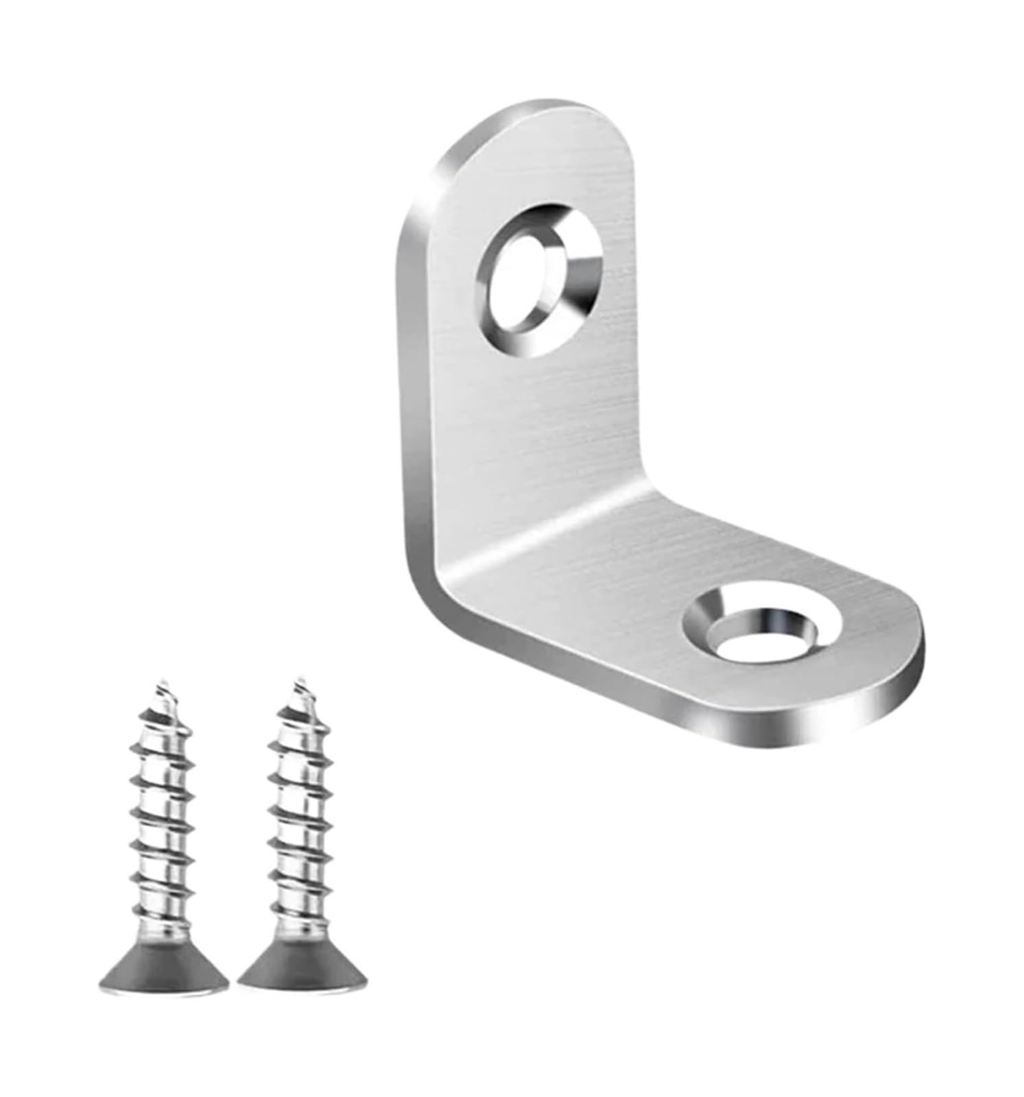 Opeximatun 1Set-16X30mm Angle Brackets, L Brackets Stainless Steel With Screws Corner Brace(1Set-16X30mm)