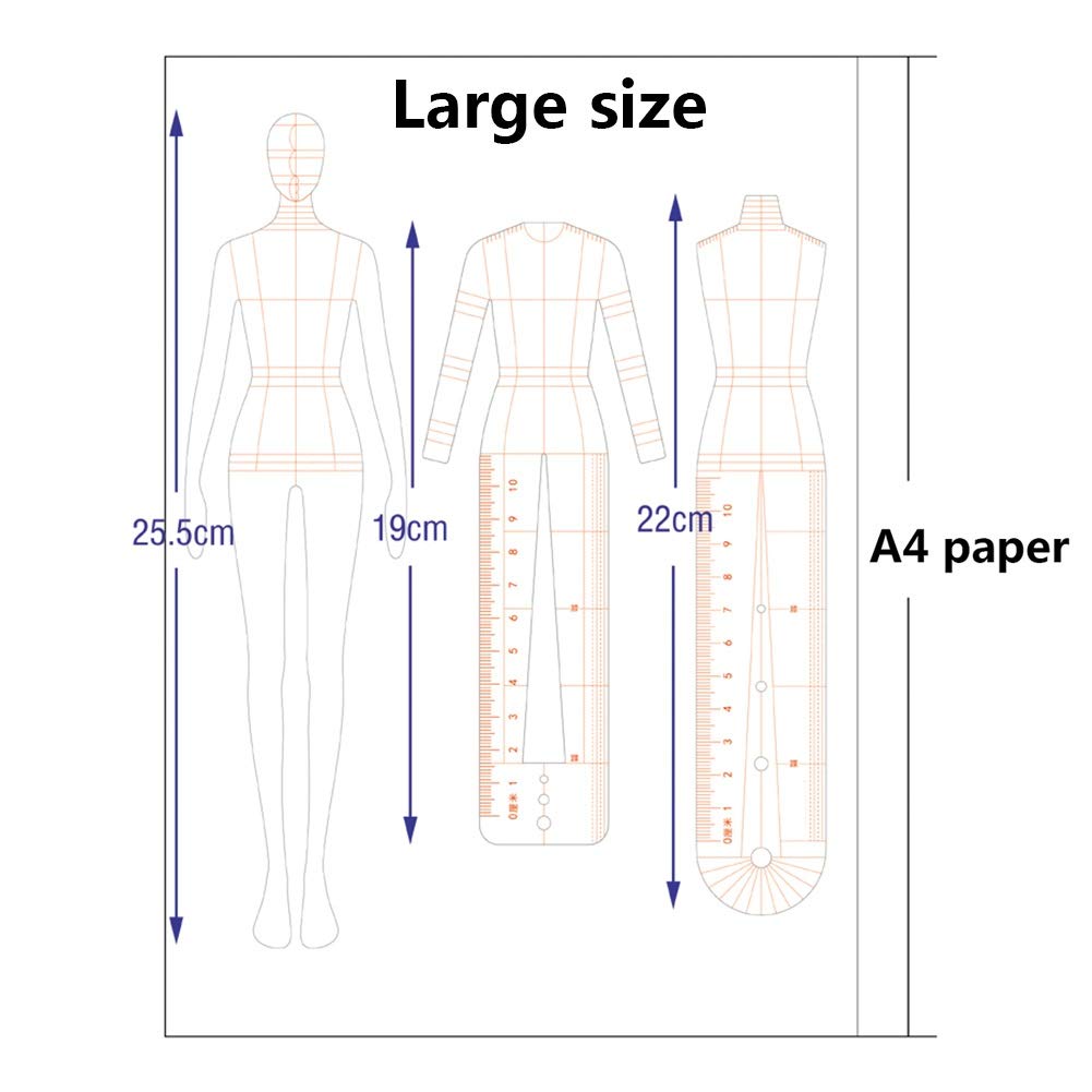 Regla de Costura Regla de Patchwork Hecha a Mano DIY Curva Francesa Dinámica Humana Regla de Plantilla Transparente de Moda Artesanía de Medición de Ropa Herramientas de Coser Reglas de Costura