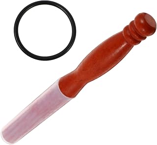 Yardwe Percusión de Goma para Cuenco de Cristal Accesorio Musical de Sonora Mango Antideslizante Instrumento Buddha para Doméstico Color Marrón