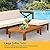 5-Piece Acacia Wood Outdoor Sofa Set Patio Bistro Set Furniture Outdoor Chat Conversation Table Chair Set with Water Resistant Cushions and Coffee Table for Beach Backyard Garden