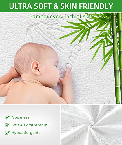 Warmstar 100% Waterproof Twin Mattress Protector, Viscose From Bamboo Twin Size Mattress Cover 3D Air Fabric Breathable Ultra Soft, Noiseless Mattress Bed Cover Washable Fitted 8"-21" Deep Pocket #TOP2