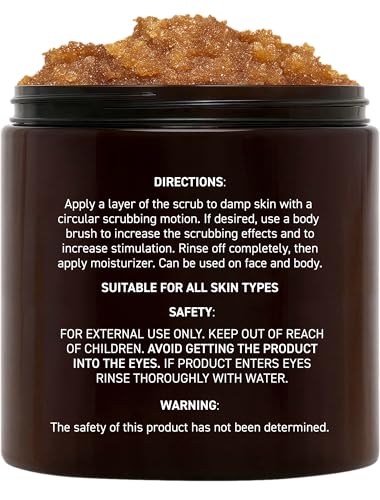 brooklyn botany brown sugar body scrub - moisturizing and exfoliating body face hand foot scrub - fights acne fine lines amp wrinkles great gifts for women amp men - 10 oz