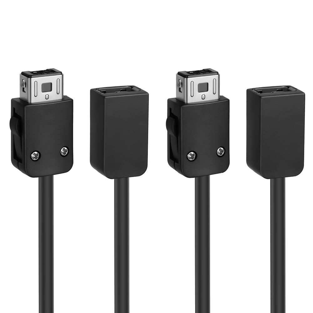 AXFEE 2 Piezas Cables de extensión Aplicabilidad con Nintendo NES Classic Mini Edition Controlador, 3 m Cables Extensibles para Wii Remoto y Wii Nunchuck Controlador, Negro