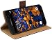 Produktbild mumbi Tasche Bookstyle Case kompatibel mit Samsung Galaxy A3 2017 Hülle Handytasche Case Wallet, braun