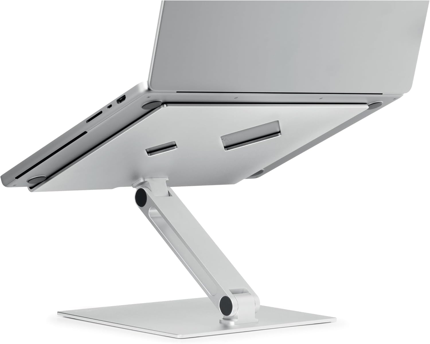 Durable Supporto Alza Notebook, Altezza e Angolo Visivo Regolabili, Pieghevole, Argento, 505023 | Per 10 - 17'', argento